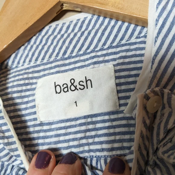 Ba&sh Season Stripe Blouse size 1 small - Picture 6 of 9